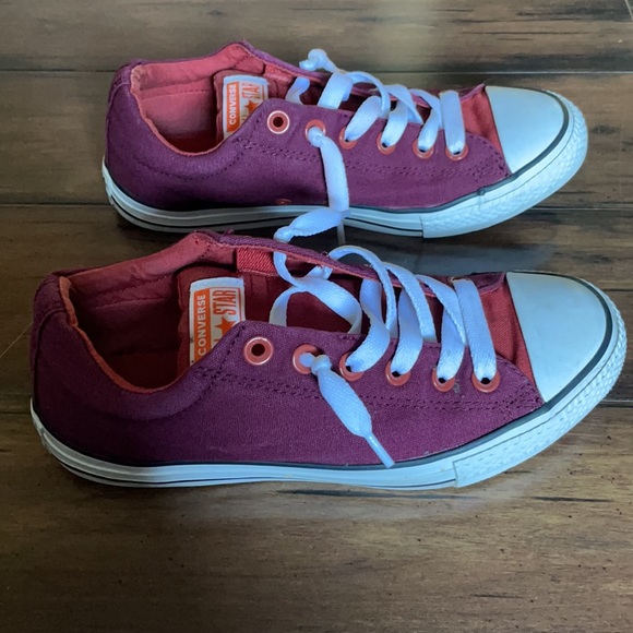 Converse canvas maroon and orange size 5 - Picture 4 of 7